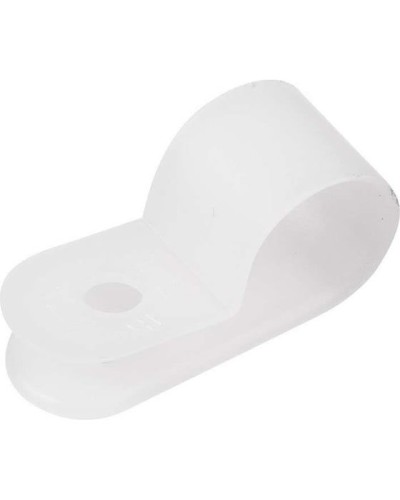 Кабельная скоба под винт 6 мм, белая, упаковка 50 шт. REXANT (07-4406) в Кемерово Держатели, клипсы, скобы Pintop.ru