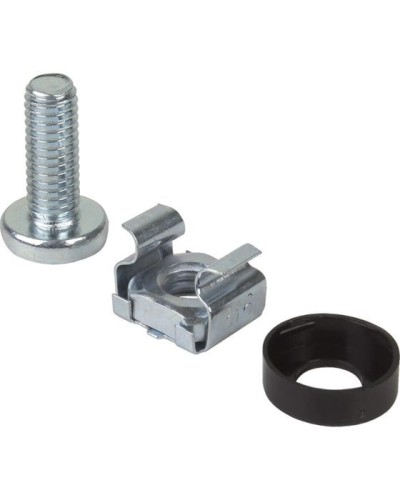 Комплект крепежа винт+шайба+гайка M6x16 REXANT (04-2686) в Кемерово Аксессуары для стоек и шкафов Pintop.ru