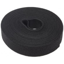 Лента-липучка многоразовая 5 м х 20мм, черная (1 шт/уп) REXANT 07-7526