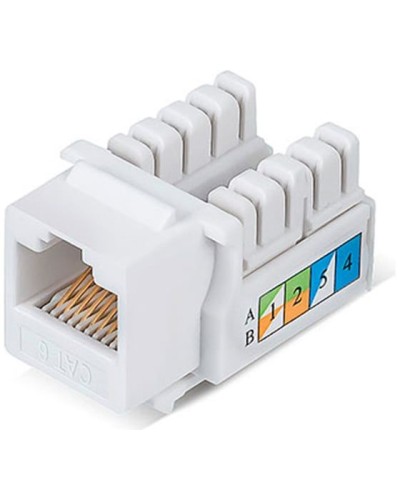 Модуль Keystone Jack RJ-45(8P8C), UTP неэкранированный, CAT 6, тип 90 градусов, белый REXANT PRO 02-0254 в Кемерово Модули Keystone Pintop.ru