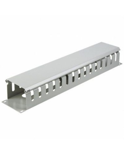 Органайзер кабельный горизонтальный с крышкой, 19, 2U, глубиной 72 мм, металл, RAL 7035 REXANT 04-2645 в Кемерово Кабельные органайзеры Pintop.ru