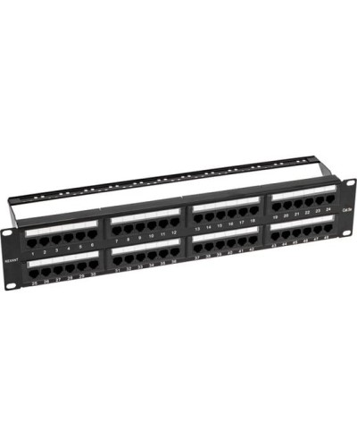 Панель коммутационная с кабельными органайзерами 19, 2U, 48 портов, UTP, RJ-45, CAT 5e REXANT PRO (02-0032) в Кемерово Аксессуары для стоек и шкафов Pintop.ru