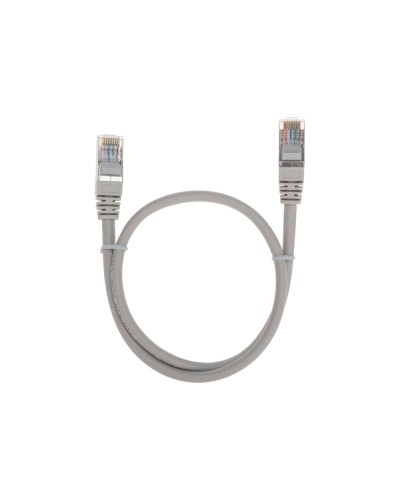 Патч-корд F/UTP, CAT 5e, RJ45-RJ45, 26AWG, LSZH, серый, 0,5м REXANT 02-0110-05 в Кемерово Патчкорды (медные) Pintop.ru