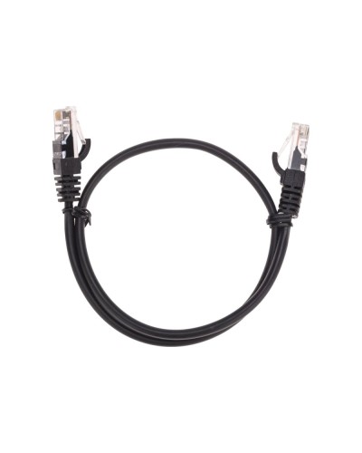 Патч-корд U/UTP, CAT 5e, RJ45-RJ45, 26AWG, LSZH, черный, 0,5м REXANT 02-0102-05 в Кемерово Патчкорды (медные) Pintop.ru
