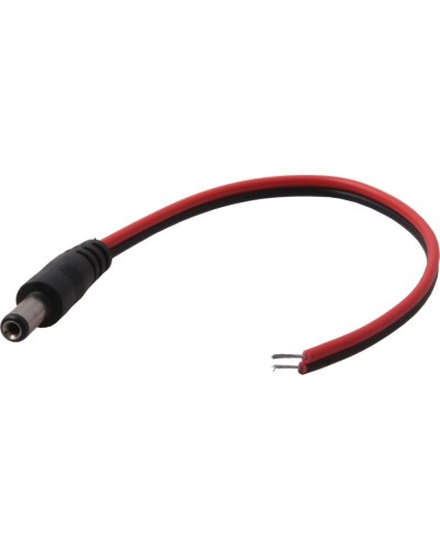 Разъем питания DC штекер 2,5х5,5мм с проводом 20 см REXANT 14-0324 в Кемерово Коннекторы и разъемы Pintop.ru