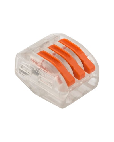 Универсальная многоразовая 3-проводная клемма (50шт/уп) REXANT (07-5253-1) в Кемерово Клеммные колодки Pintop.ru