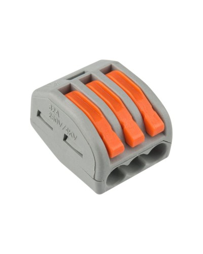 Универсальная многоразовая 3-проводная клемма (50шт/уп) REXANT (07-5253-4) в Кемерово Клеммные колодки Pintop.ru