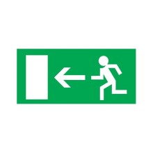 Эвакуационный знак "Направление к эвакуационному выходу налево"100*300 мм (5шт/упак) REXANT (56-0026)