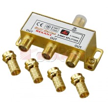 Делитель телевизионный ТВx3 + 4 шт. F BOX 5-1000 МГц GOLD (10шт/уп) REXANT 05-6102-1