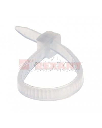 Хомут-стяжка нейлоновый 2.5х80 мм белый (100шт/уп) REXANT 07-0080 в Кемерово Стяжки-хомуты Pintop.ru