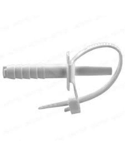 Стяжкa нейлоновая 150 x 8,0 мм, с дюбелем ø8 мм, белая (упак. 50 шт) REXANT (07-0176) в Кемерово Стяжки-хомуты Pintop.ru