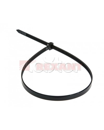 Хомут-стяжка нейлоновый 8х500 мм чёрный (100шт/уп) REXANT 07-0503 в Кемерово Стяжки-хомуты Pintop.ru
