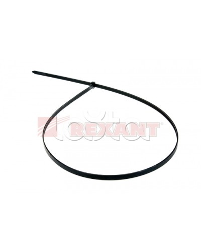 Хомут-стяжка нейлоновый 9х900 мм чёрный (100шт/уп) REXANT 07-0901 в Кемерово Стяжки-хомуты Pintop.ru