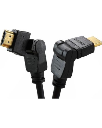Шнур HDMI - HDMI gold 2 м с фильтрами угловой 360° (10шт/уп) REXANT 17-6204-3 в Кемерово Патч-корды и пигтейлы Pintop.ru