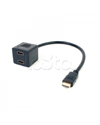 Переходник штекер HDMI - 2 гнезда HDMI (провод) GOLD (10шт/уп) REXANT 17-6832 в Кемерово Проходные адаптеры Pintop.ru