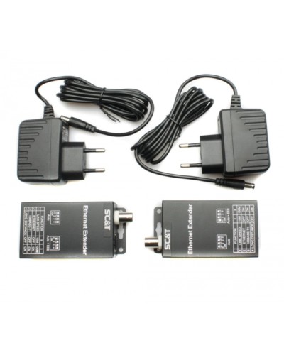 Комплект удлинителей Ethernet по коаксиальному кабелю до 1000м SC&T IP09CK в Кемерово Видеоусилители, Модуляторы, Делители Pintop.ru