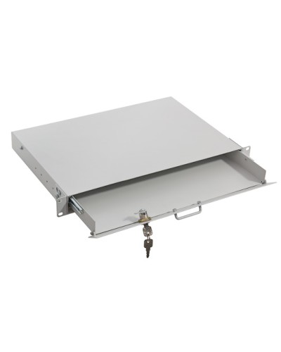 Полка под клавиатуру, выдвижная 1U TLK TLK-KB1-GY в Кемерово Полки для шкафов и стоек Pintop.ru