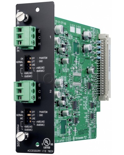 Модуль микрофонных / линейных входов (моно, 20 бит) TOA D-922E в Кемерово Системы оповещения и трансляции TOA Pintop.ru