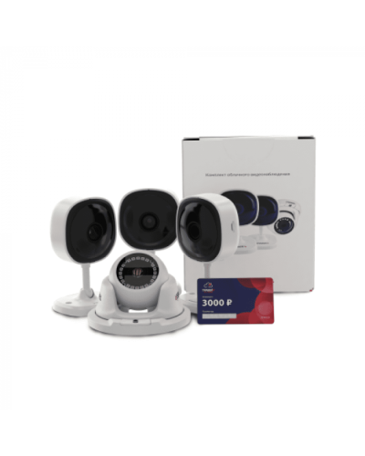 Комплект облачного видеонаблюдения TRASSIR 4TR1Cloud3000 в Кемерово IP-камеры Pintop.ru