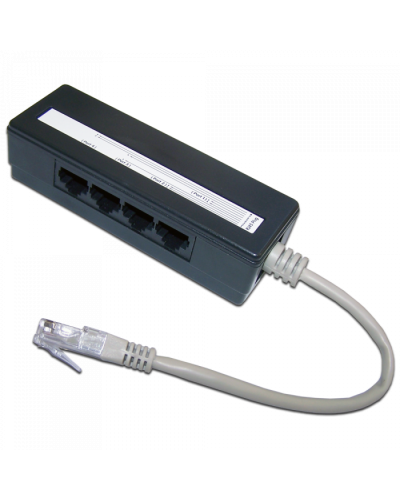 Сплиттер 1 на 4 RJ-45 TWT (TWT-4U1) в Кемерово Проходные адаптеры RJ-45 и разветвители Pintop.ru