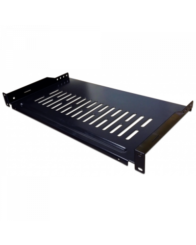 Полка фронтальная, с возможностью установки заднего фиксатора, 150 мм, 1U, 18 кг TWT (TWT-CB-SFBF150-1U/18) в Кемерово Полки для шкафов и стоек Pintop.ru