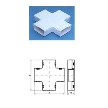 Х-соединитель с основой 100х27 на 100х27 TWT TWT-CT102/102-XB-WH