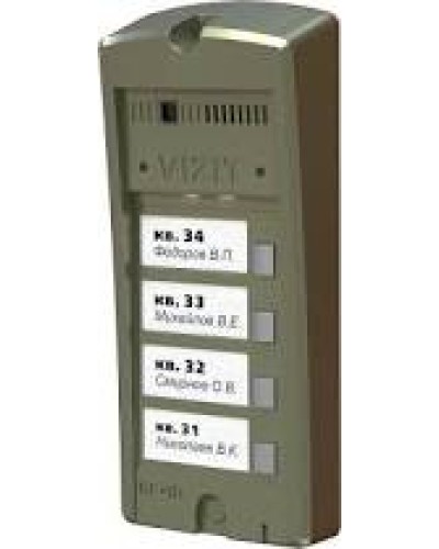 Панель вызова Vizit БВД-306FCP-4 в Кемерово Многоабонентные устройства Pintop.ru