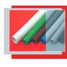 Труба гофрированная ПНД тяжелая диам 20 мм, с зондом, без галогена Экопласт 21120HF