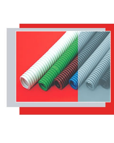 Труба гофрированная HFFR тяжелая диам 25 мм, с зондом, без галогена, трудногорючая, цвет серый Экопласт 21125HFR в Кемерово Труба (ОКЛ) Экопласт Pintop.ru