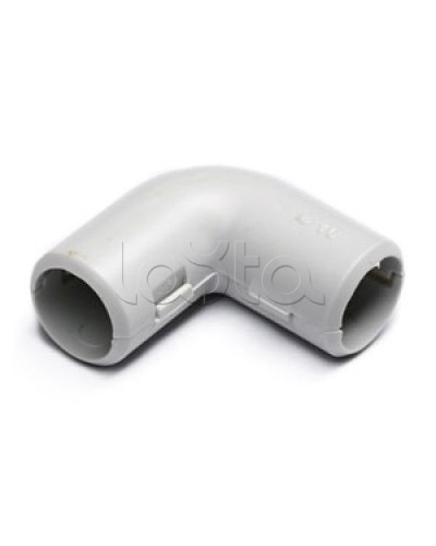 Угол 90° (из двух частей) для труб D32 мм, без галогена Экопласт 41232HF в Кемерово Аксессуары для труб (ОКЛ) Экопласт Pintop.ru