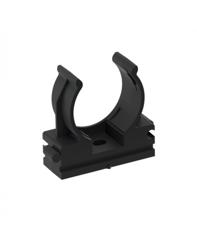 CFQ25 Держатель (клипса) для труб, для монтажного пистолета D25мм, цвет чёрный (50шт) Экопласт (41525BL) в Кемерово Держатели, клипсы, скобы Pintop.ru