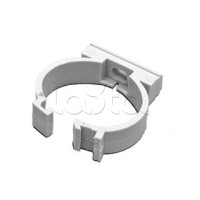 Держатель с защелкой для гофрированной или жесткой гладкой трубы D20 мм, без галогена Экопласт 41620HF