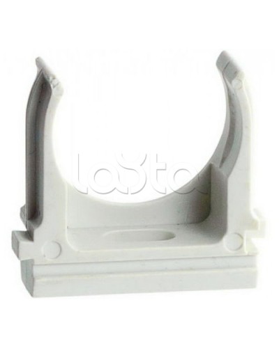 Держатель (клипса) для гофрированной или жесткой гладкой трубы D16 мм Экопласт 41716 в Кемерово Держатели, клипсы, скобы Pintop.ru