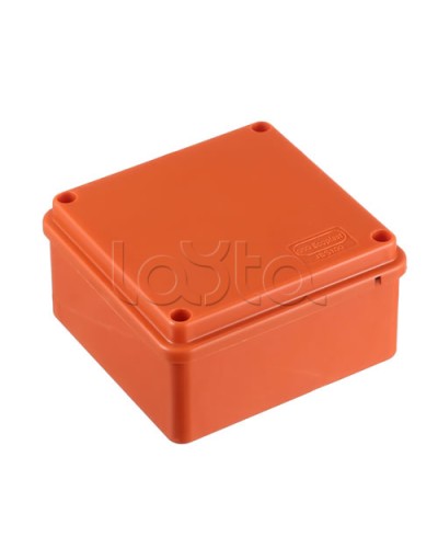 JBS100 Коробка огн. E110, о/п 100х100х55мм, с гладкими стенками, без галогена, IP56, 4P, (2,5-16 мм2), цвет оранж. Экопласт (42327HF) в Кемерово Коробки (ОКЛ) Экопласт Pintop.ru