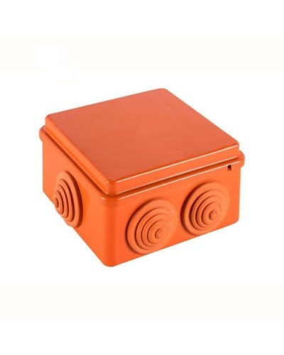 JBS100 Коробка огн. E110, о/п 100х100х55мм, без галогена, 6 вых., IP55, 10P, (0,15-2,5 мм2), цвет оранж. Экопласт (43427HF) в Кемерово Распределительные коробки Pintop.ru