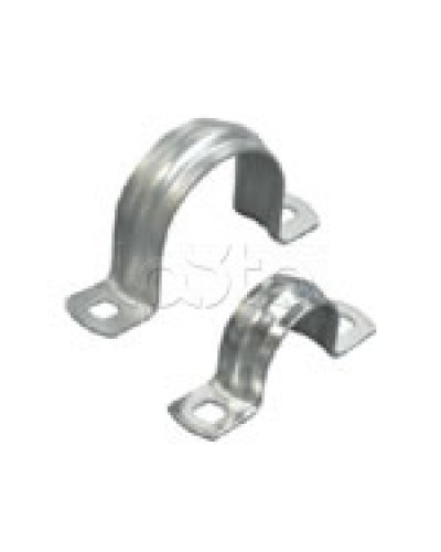 Скоба оцинкованная с двумя отверстиями для трубы D25мм, м.о.8,5-6,0мм (1уп=100шт) Экопласт (43625P) в Кемерово Держатели, клипсы, скобы Pintop.ru