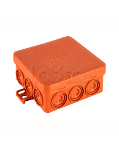 JBL085 Коробка огн. E110, о/п 85х85х38мм, без галогена, 12 вых., IP55, 5P, (0,15-6,0 мм2), цвет оранж. Экопласт (43785HF) в Кемерово Коробки (ОКЛ) Экопласт Pintop.ru