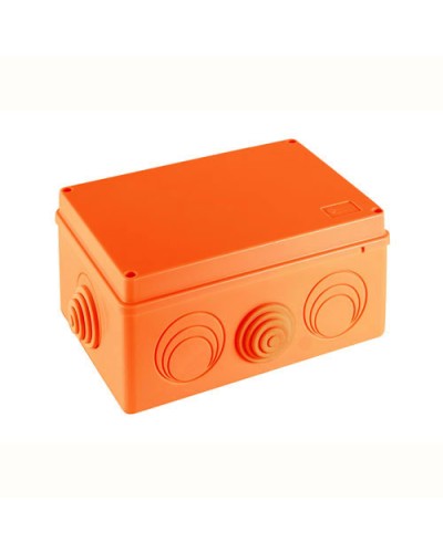 Коробка огн. E110, о/п 210х150х100мм, без галогена,8 вых., IP55, 4P, оранж. Экопласт (43866HF) в Кемерово Распределительные коробки Pintop.ru