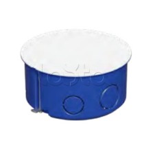 Коробка распределительная c/п. с крышкой, D100х50мм, IP30 цвет синий (1шт) Экопласт (44657-1)