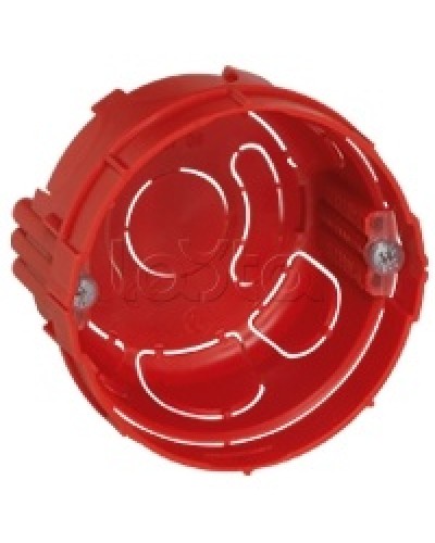 Коробка установочная D65x40мм со стык. ушками межцентр. 71мм, IP20, красный Экопласт 44660 в Кемерово Распределительные коробки Pintop.ru