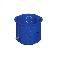 Коробка установочная для г/к D68x62мм с металл. лапками, без галогена, цвет синий IP20 Экопласт (44665HF)