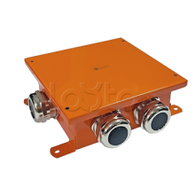 SMB120 Коробка металлическая, огн. E-110,о/п 120х120х60, 4 метал. гермоввода, IP66, 8P, (1,5-10 мм2), цвет оранж. Экопласт (56344)