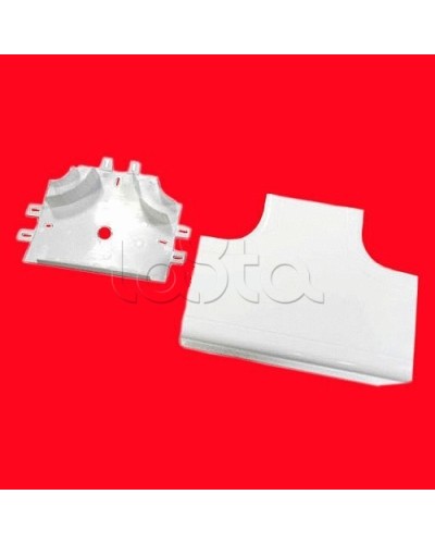 Угол Т-образный 100х55 с задней стенкой и разделителями для кабель-канала серии ARC-LAN, огнестойкость E15-E110 Экопласт 576411-E110 в Кемерово Аксессуары для кабель-канала Pintop.ru