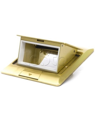 Люк в пол на 1.5 модуля (45х45мм), латунь Экопласт 70016 в Кемерово Системы лючков и колонн Pintop.ru