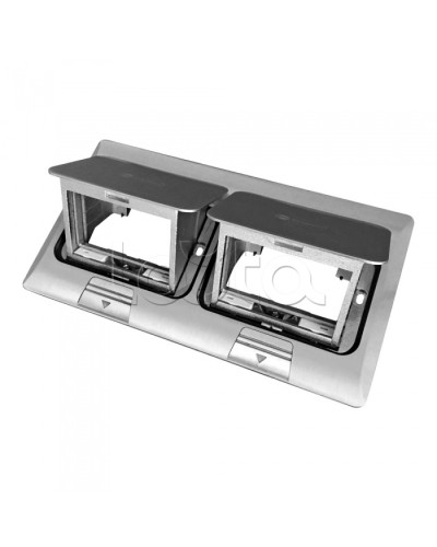 Люк в пол на 2x2 поста (45х45мм) в комплекте с коробкой и суппортом, сталь Экопласт (70027) в Кемерово Системы лючков и колонн Pintop.ru