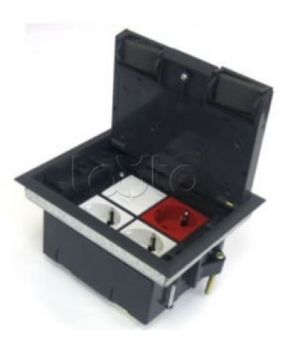 Люк в пол на 4 модуля (45х45 мм), с суппортом и коробкой, стальной Экопласт 70040 в Кемерово Системы лючков и колонн Pintop.ru