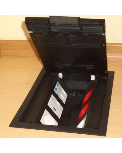 Люк в пол на 6 модулей (45х45мм) с суппортом и коробкой, пластик Экопласт 70062 в Кемерово Системы лючков и колонн Pintop.ru