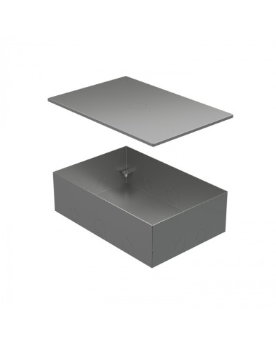 BOX/6-8 Металлическая коробка с крышкой для заливки в пол 249,6х167,6х75мм Экопласт (70161) в Кемерово Распределительные коробки Pintop.ru