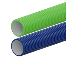 Вентиляционная труба гибкая двустенная для воздуховода (ПНД), антистатическая и антибактериальная D75мм, цвет фиолетовый (1шт=50м) Экопласт (803075VT)