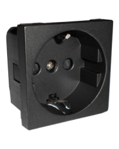 Розетка с заземляющими контактами и защитными шторками, (черный бархат) LK45 Экопласт (851408) в Кемерово Аксессуары для кабель-канала Pintop.ru